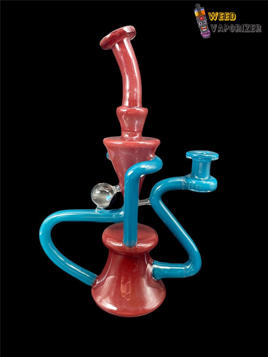 Buy EX NIHILO GLASS: SANGRIA x BLUE SPRUCE DUAL UPTAKE FLOATER RECYCLER