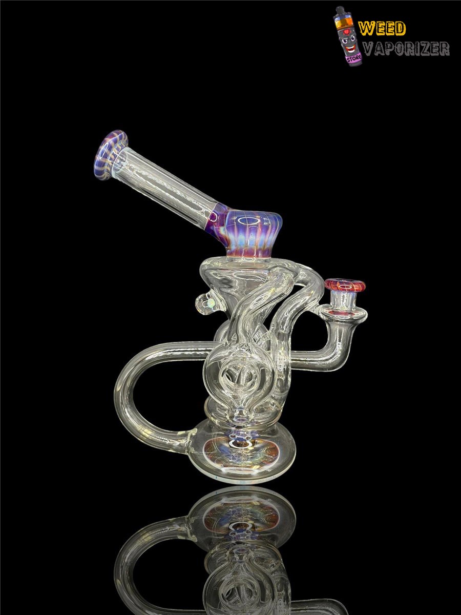 Buy OTW GLASS: AMBER PURPLE TRIPLE DONUT RECYCLER