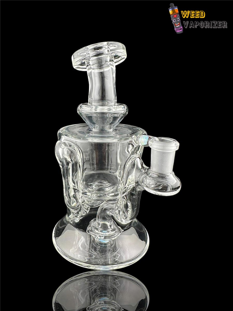 Buy ROWDY GLASS: CLEAR DOUBLE ENCASED OPAL GILLCYCLER #9