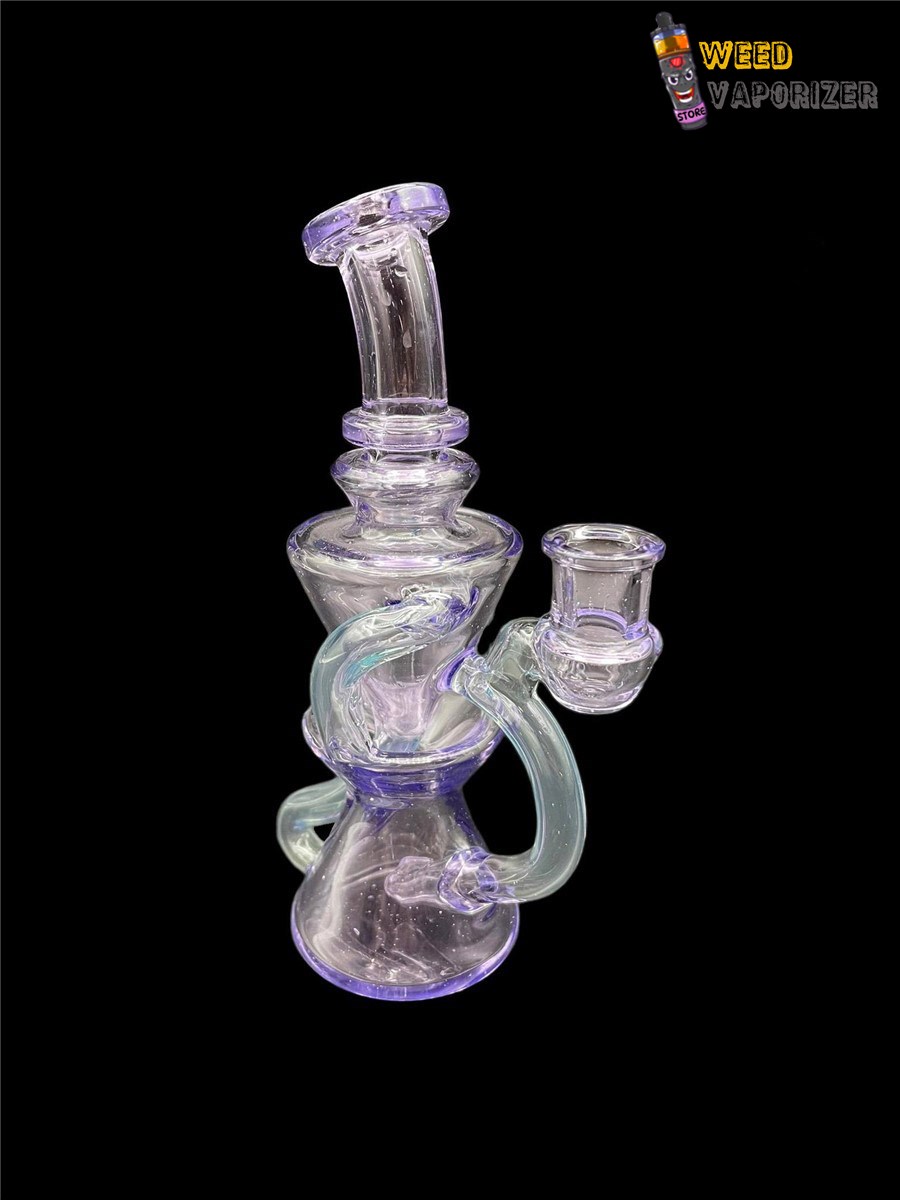 Buy CAPTNCRONIC GLASS: PURPLE LOLLIPOP MINI DUAL UPTAKE RECYCLER