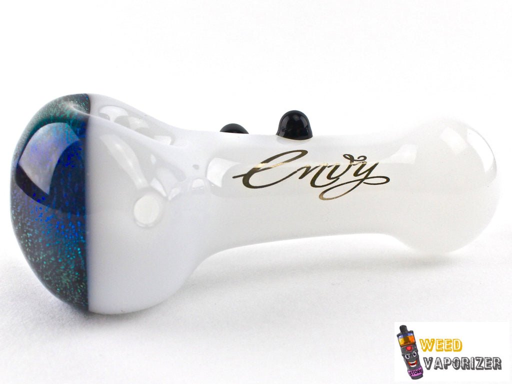 Buy Envy Glass White Spoon - Dichroic Blue – The Best Weed Vaporizer Store